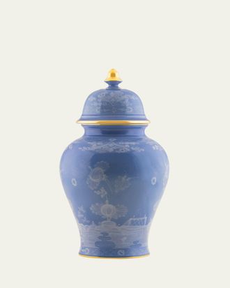 Ginori 1735 Oriente Italiano Potiche Vase with Cover, Pervinca