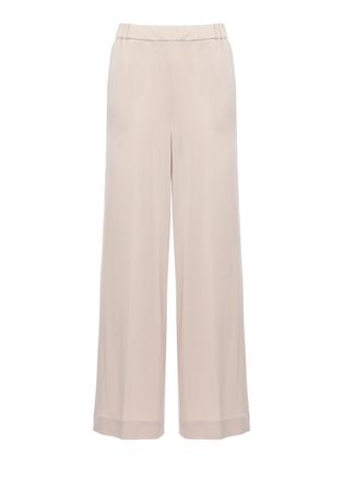 Roberto Ricci Design Beige Cupro Travel Wom Wide-Leg Pants