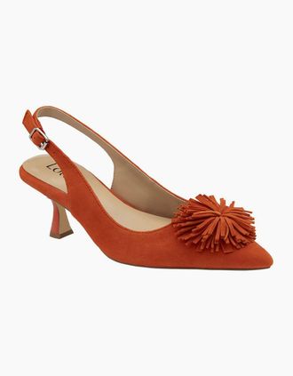 Lotus Womens Caterina Womens Court Shoes - Orange Suede - Size: 6