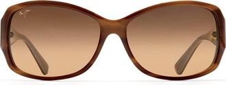 Maui Jim Nalani 61mm Polarized Square Sunglasses in Tortoise/white/blue at Nordstrom