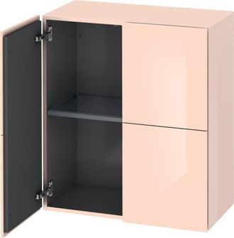 Duravit Armario Semi Alto Duravit L-cube, Anchura 700mm, Profundidad 363mm, 2 Puertas, Color: Perla De Albaricoque Laca De Alto Brillo - Lc117701010