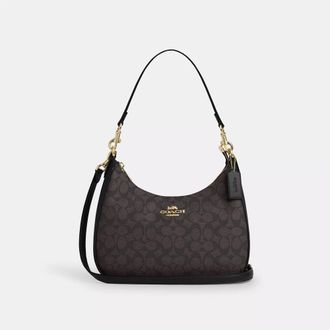 Coach Teri Hobo Bag In Signature Canvas