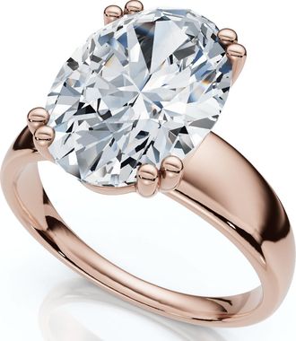 Pompeii3 Certified 4Ct Oval Diamond Solitaire Engagement Ring Lab Grown