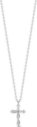 Glaze Jewelry Cubic Zirconia Cross Pendant Necklace in Silver at Nordstrom Rack