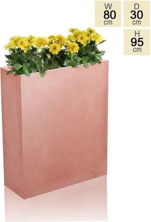 PRIMROSE 95cm Tall Terracotta Fibre Trough Planter