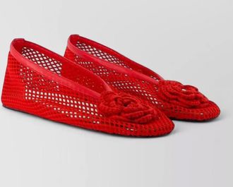 Ganni mesh ballerina flats