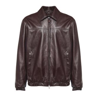 Canali Leather Jackets - male - Canali - Leather Jackets - Brown - 2XL - Jackets