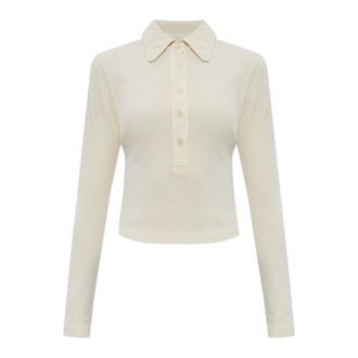 Citizens Of Humanity Polo Shirts, female, Beige, Size: XS Brea 60s Polo