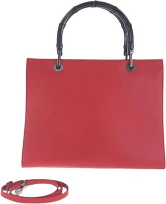 Gucci Pre-owned Handbags, female, Red, Size: ONE SIZE Pre-owned Vintage Leather Handbag