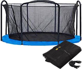 OEM Accesorios Para Trampol&iacute;n: Red De Pp Para Trampol&iacute;n, Resistente A Los Rayos Uv, Con 8 Postes De Repuesto (solo Red), Red De Seguridad Para Saltos De 3