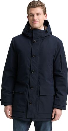Tom Tailor Kurzmantel TOM TAILOR, Herren, Gr. XXL, sky captain blau, Web, Obermaterial: 100% Polyester. Futter: 100% Polyester, unifarben, regular fit normal, el