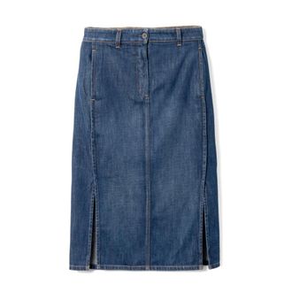 Lanvin Denim Skirts, female, Blue, S, Cotton Skirt Made in Italy