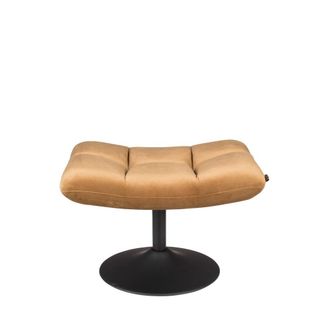 Dutchbone Taburete de terciopelo dorado para el hogar