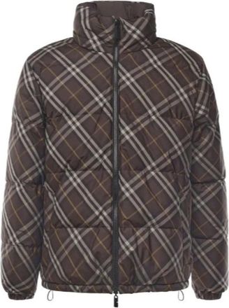 Burberry Snowdon Reversible Down Jacket - Dames - Winterjassen - Bruin - L - Polyester - Jassen