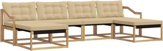 vidaXL Conjunto De Sof&aacute;s De Exterior 6 Uds. Y Beige Vidaxl