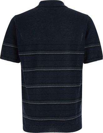 Roberto Collina Mens T-Shirt Riga Cotone Blue T-Shirts And Polos
