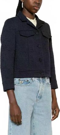 N&deg;21 Boucle Pocket Jacket In Blue