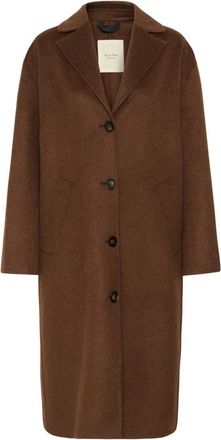 Part Two Enkelrij broekjas - Dames - Mantel - Bruin - 2XL - Leer - Jassen