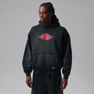 Nike Jordan Mens Jordan Flight Wings Fleece Pullover Hoodie in Black | IM9191-010