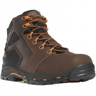 Danner Mens Vicious Soft Toe Wp Work Boot In Brown