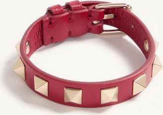 Valentino Garavani Bracciale Rockstud Valentino Garavani in pelle Donna ROSSO UNI