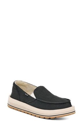 Sanuk Donna Mesa Slip-On Sneaker in Black at Nordstrom, Size 10