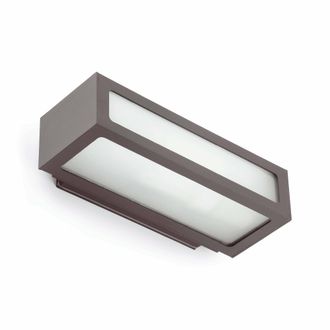 Netlighting Natron 1 Light Outdoor Wall Light Dark Grey IP54 E27
