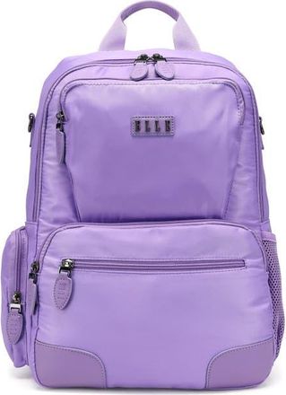 Elle Voyage 20L Twill and Vegan Leather Backpack in Lavender at Nordstrom