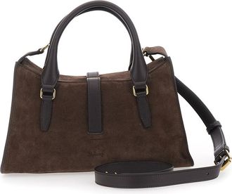 Mulberry Womens Handbag Roxanne Brown Suede Calf Leather Handbags Hand Bags