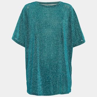 Maison Margiela Maison Martin Margiela Blue Lurex Knit T-Shirt