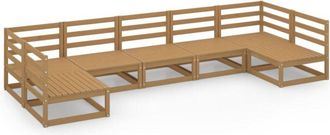 vidaXL 7 Piece Garden Lounge Set Solid Pinewood Vidaxl