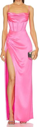 Retrofête Rosa Maxi Dress In Hyper Pink