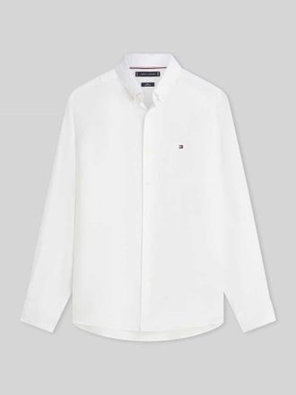 Tommy Hilfiger Regular Fit Freizeithemd aus reinem Leinen in Weiss, Gr&ouml;&szlig;e XXL