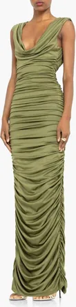 Black Halo Evangelina Gown In Hunter