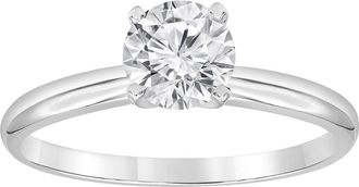 Grown Brilliance 0.75 Carat 14K White Gold Round Cut Lab Grown Diamond Solitaire Ring for Women -Color/Clarity-IJI2