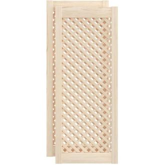 vidaXL Puertas De Armario Entramado 2 Uds Madera Pino 39,5x99 Cm Vidaxl