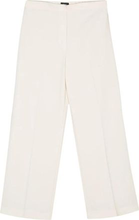 Theory Broek met wijde pijpen en trekkoord - Dames - Wijde Broeken - Beige - XS - Broeken