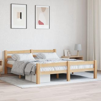 vidaXL Vidaxl - Estructura De Cama Sin Colch&oacute;n Madera Maciza De Pino 160x200 Cm