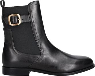 Twinset Schoenen, Dames, Zwart, 39 EU, Leer, Leren Enkellaarsjes