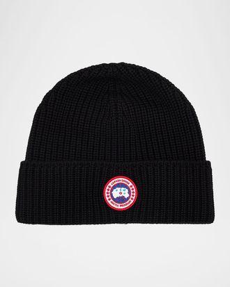 Canada Goose Men & apos;s Arctic Rib-Knit Wool Beanie Hat