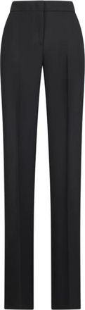 Blumarine Rechte broek - Dames - Straight fit broeken - Zwart - M - Wol - Broeken