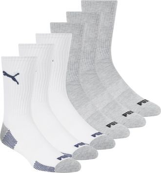 Puma Mens 6 Pack Crew Socks