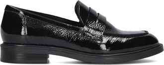 Vagabond Zwarte leren loafers Amina 060 - Dames - Loafers - Zwart - 38 EU - Wol - Schoenen