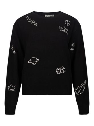MC2 Saint Barth embroidered sweater - Black