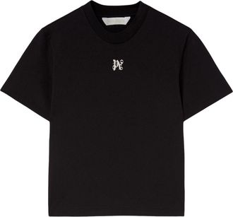 Palm Angels PA monogram cotton T-shirt - women - Cotton/Polyester - S - Black