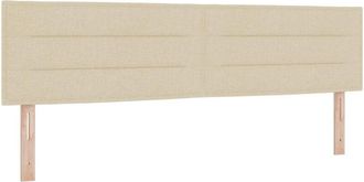 vidaXL Cabecero Con Cabecera Manual Crema 180 Cm Tela Vidaxl