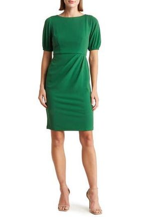 Maggy London Puff Sleeve Sheath Dress in Formal Garden at Nordstrom Rack, Size 14