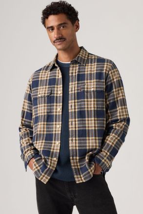 Levi's Jackson Worker Overshirt - Hombre - 2XL - Multicolor / Bryn Plaid Sargasso Sea