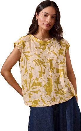Celtic & Co. Sleeveless Floral Jersey Top in Moss Floral at Nordstrom, Size 14