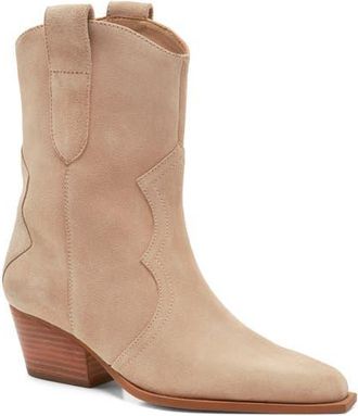 Free People Cat Nap Western Boot in Sunstone Sand Suede at Nordstrom, Size 9.5